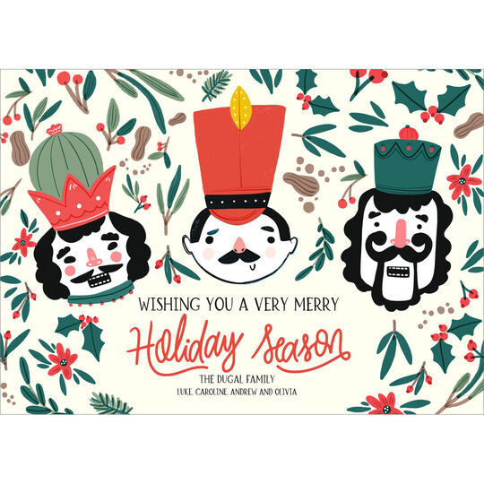 Nutcracker Trio Flat Holiday Cards